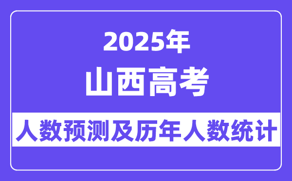 2025年山西高考人数预估多少？