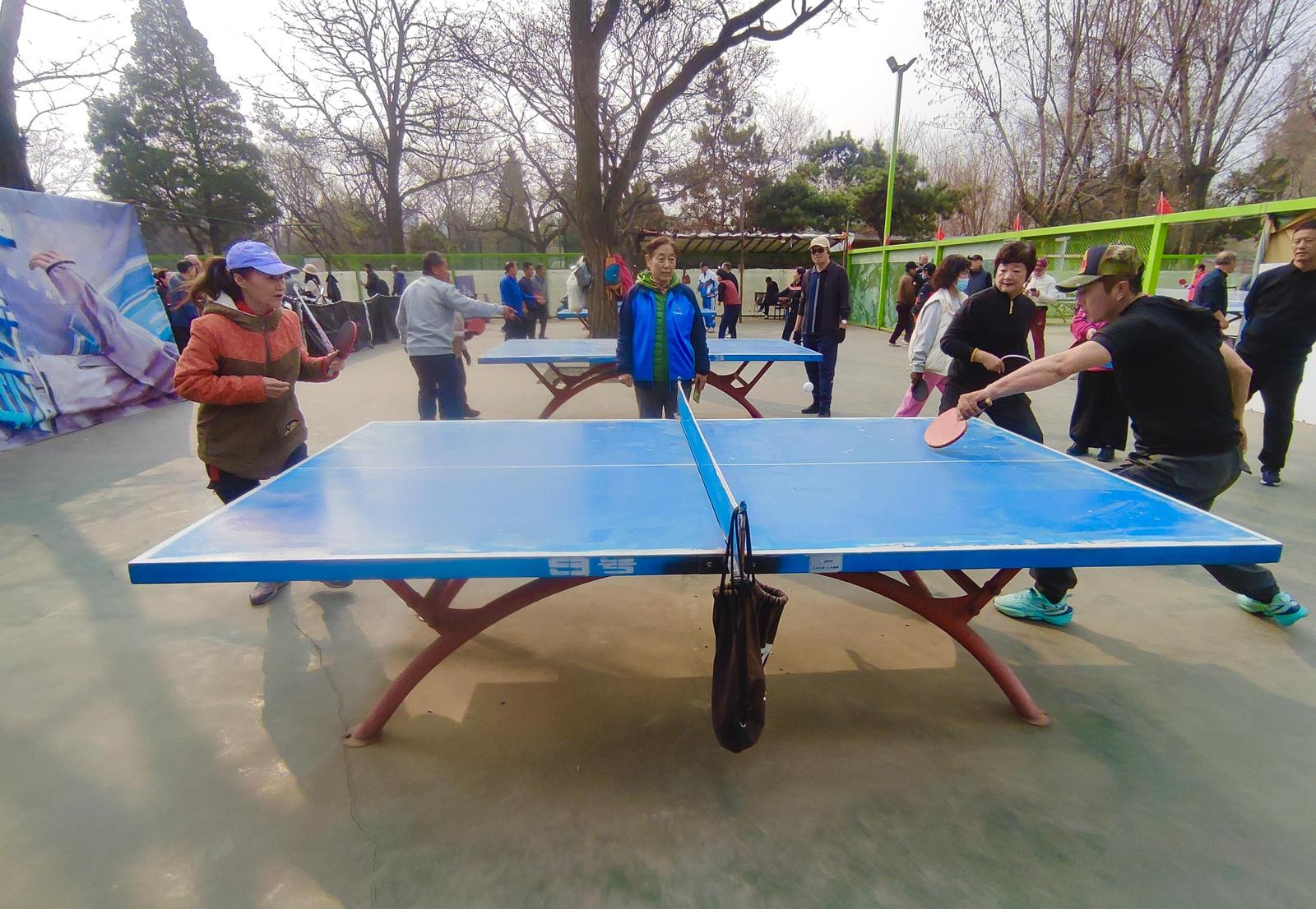 近80处较大规模场地,近5万人常年坚持……公园“小乒乓”赛出全民“大健身”-第3张图片-ZBLOG 沈阳公园乒乓球联赛_沈阳乒乓球场馆一览表_沈阳劳动公园乒乓球双打友谊赛