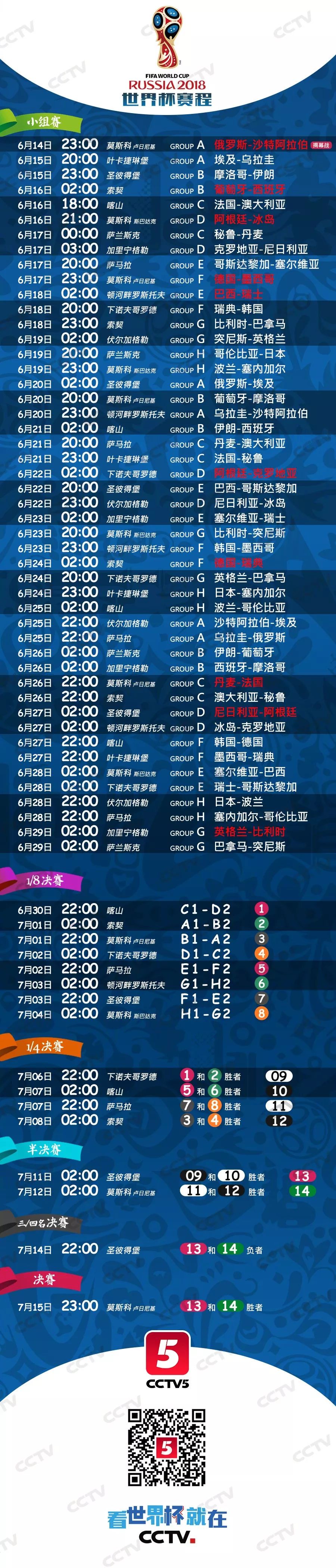 收好不谢！俄罗斯世界杯赛程日历+小组赛看球指南→-第1张图片-ZBLOG