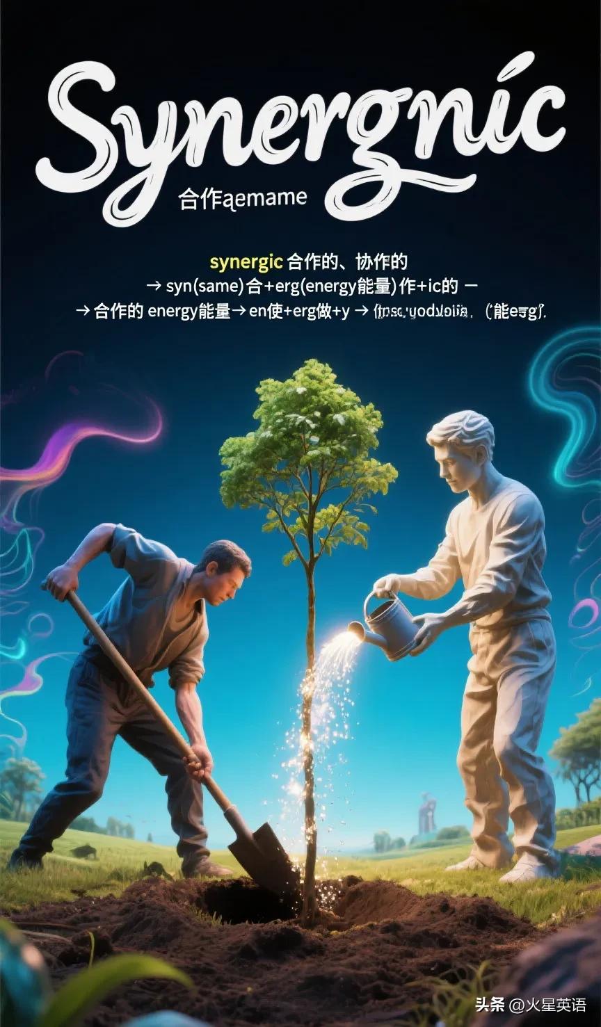 会上瘾的单词记忆术synergic合作的、协作的-第2张图片-ZBLOG