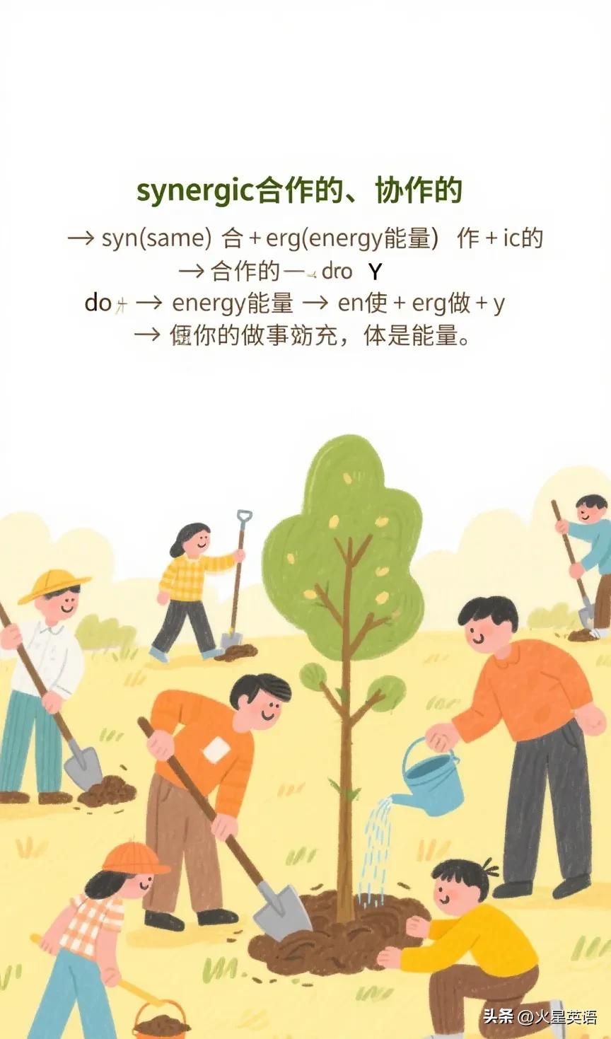 会上瘾的单词记忆术synergic合作的、协作的-第3张图片-ZBLOG
